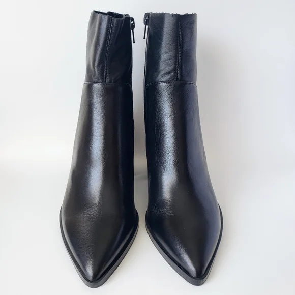 Tony Bianco Brazen Black Leather Ankle Boots Pointed Toe Midi New Size 7.5 - Picture 6 of 13